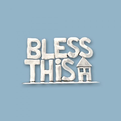 Bless This House Small Standing Word Plaque